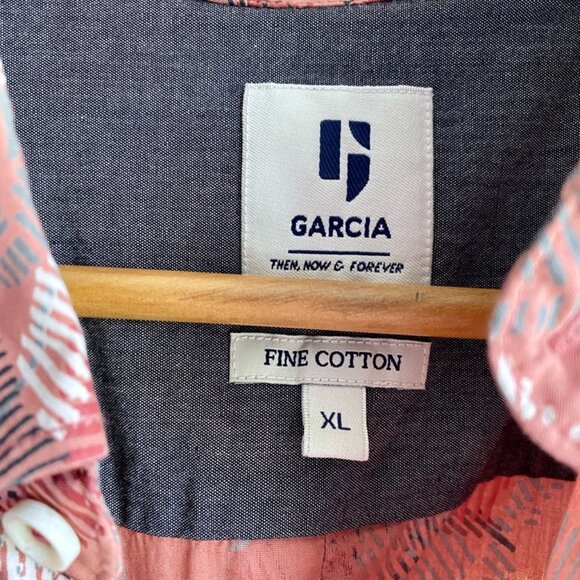 Garcia Button Down Abstract Tropical Print Shirt - Picture 2 of 6